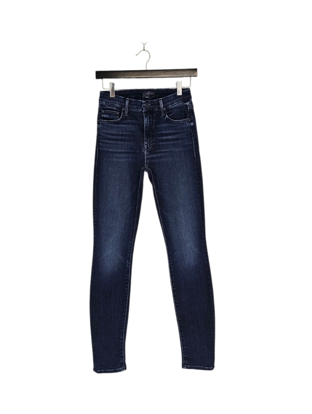 MOTHER The Looker Mid Rise Skinny Dark Blue French Electro Jeans 25 Preowned